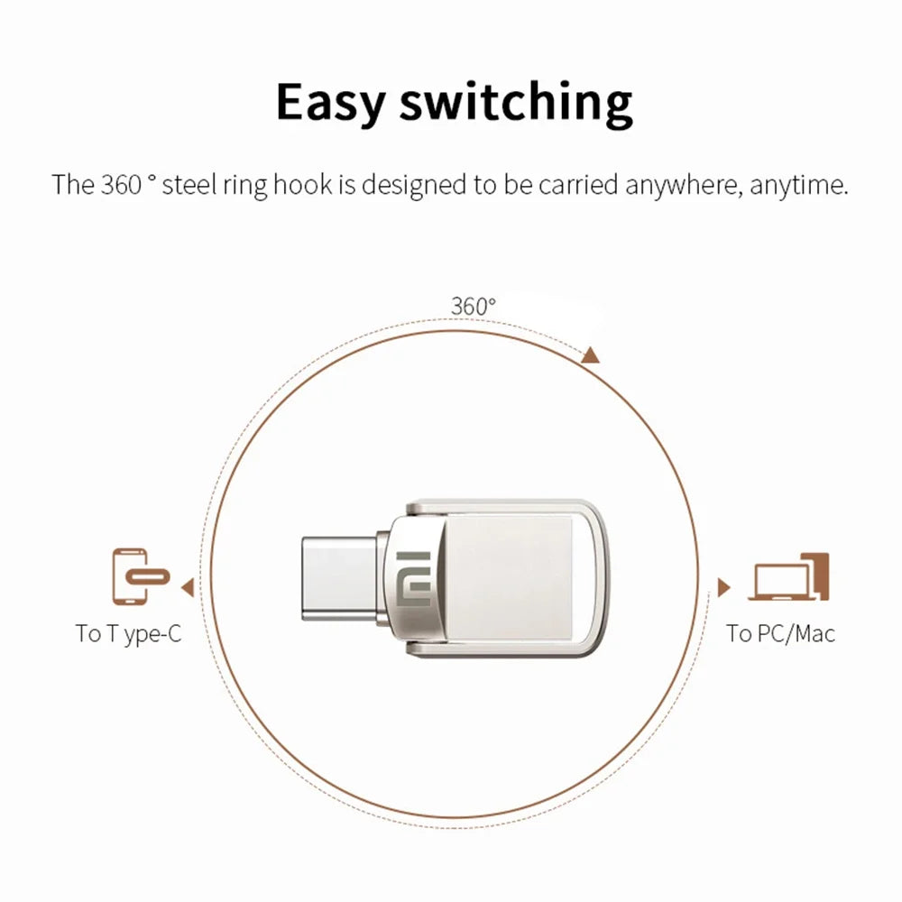 Xiaomi U Disk 2TB 1TB USB 3.1 Type-C Interface 256GB 128GB 512GB