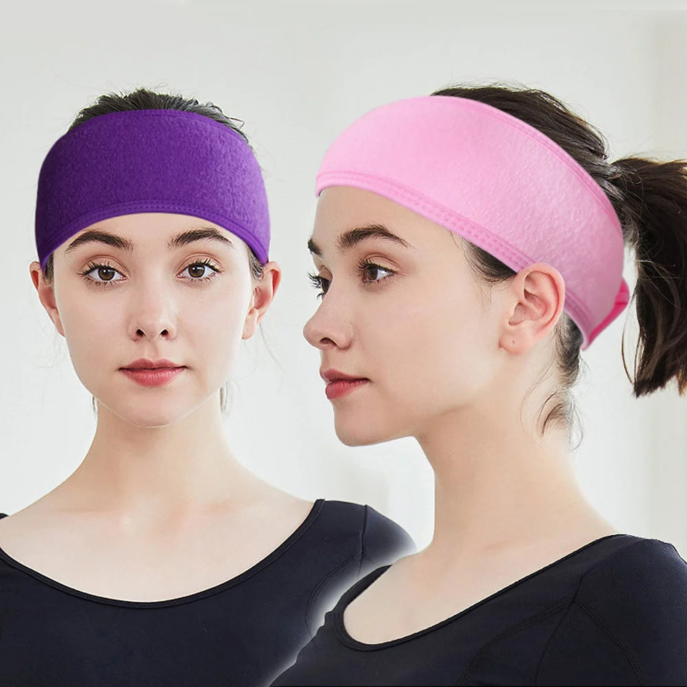 Women Adjustable SPA Facial Headband Bath Makeup Hair Band Headbands